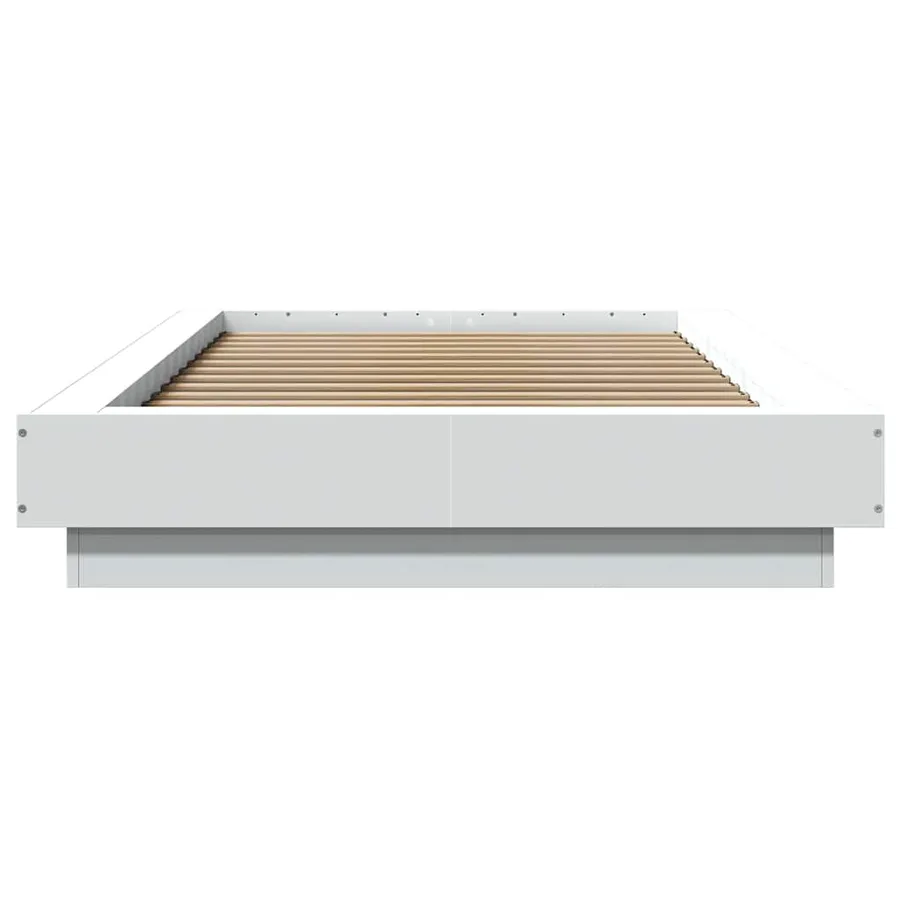 Cadre de lit avec lumières LED sans matelas blanc 100x200 cm - 5