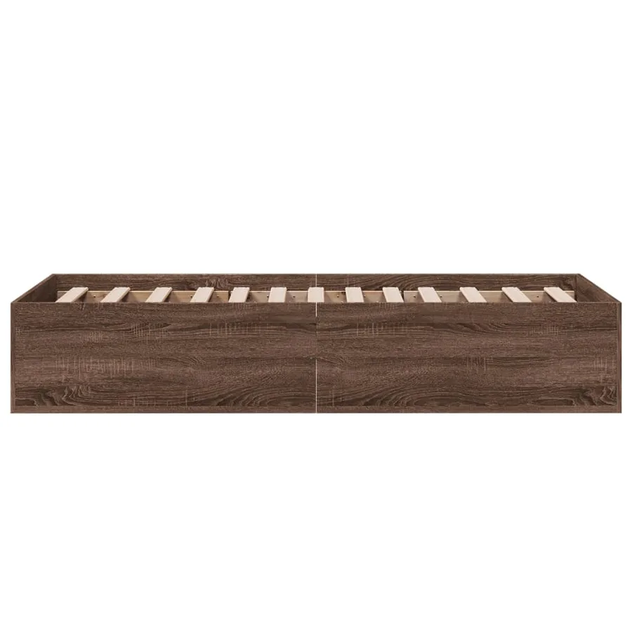 Cadre de lit sans matelas chêne marron 100x200 cm - 5