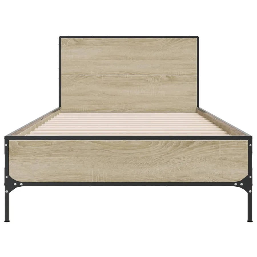 Cadre de lit sans matelas chêne sonoma 90x200 cm - 4
