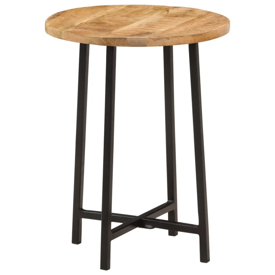 Table basse 35x35x45 cm bois de manguier solide et fer - 11