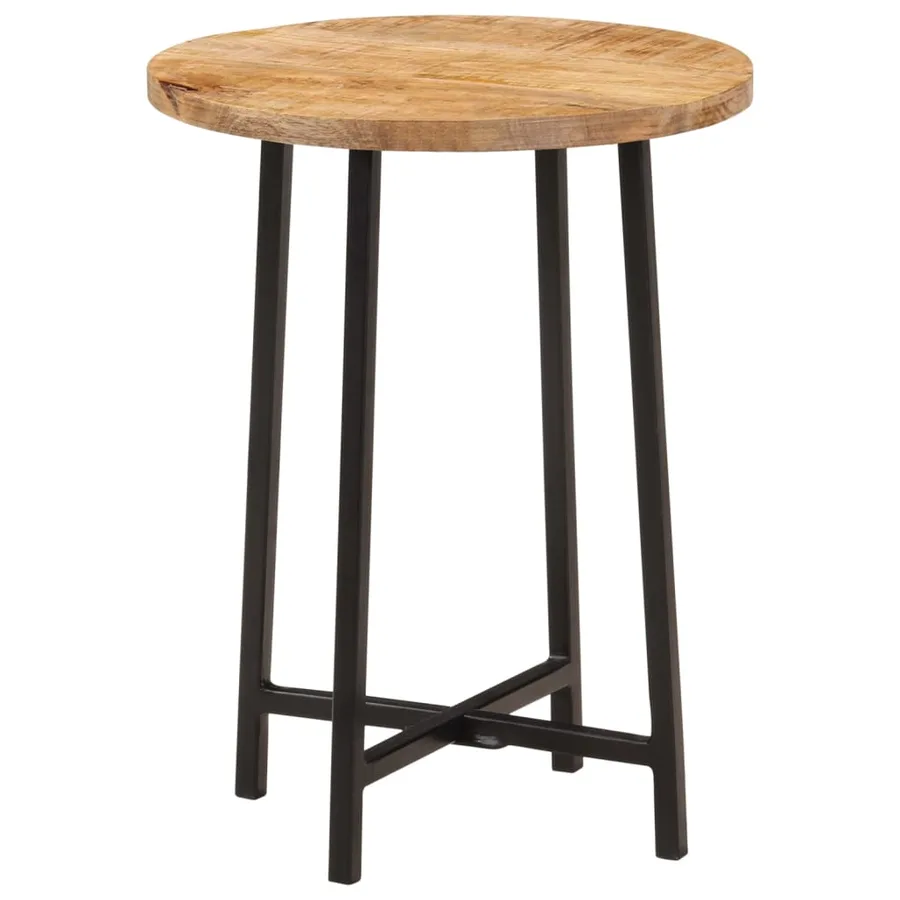 Table basse 35x35x45 cm bois de manguier solide et fer - 12