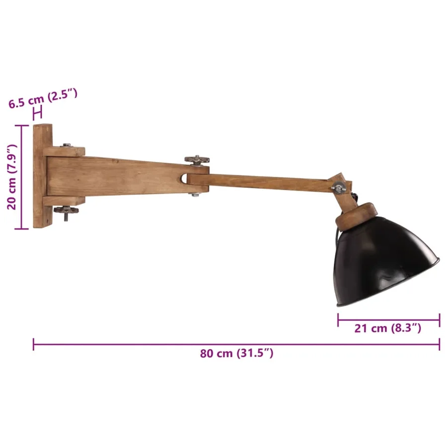 Lampe murale 25 W noir E27 - 10