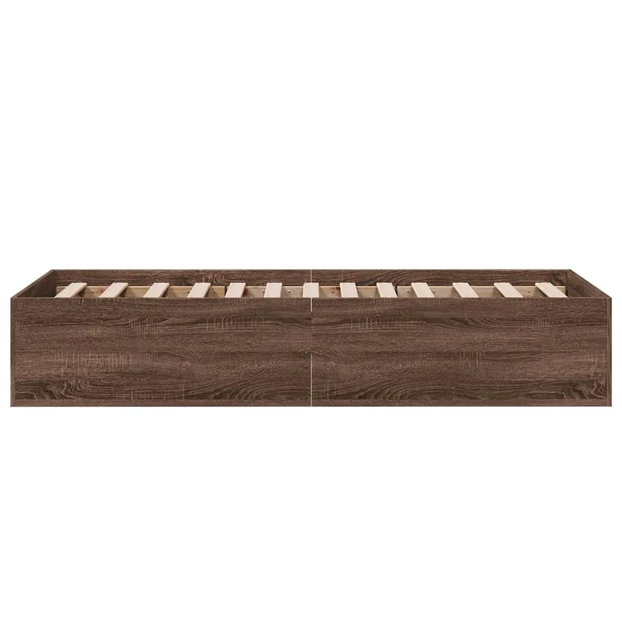 Cadre de lit sans matelas chêne marron 90x190 cm - 5