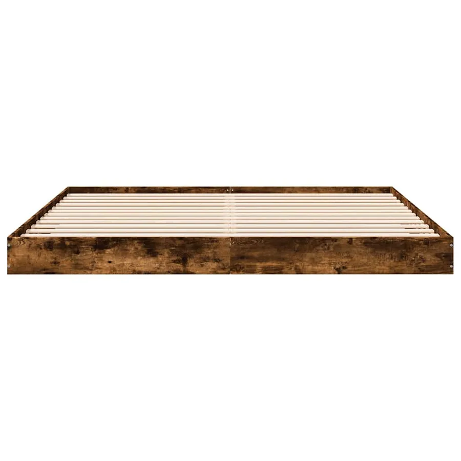 Cadre de lit sans matelas chêne fumé 180x200 cm - 4
