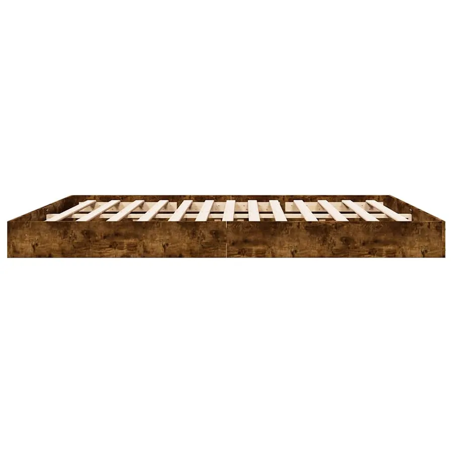 Cadre de lit sans matelas chêne fumé 180x200 cm - 5