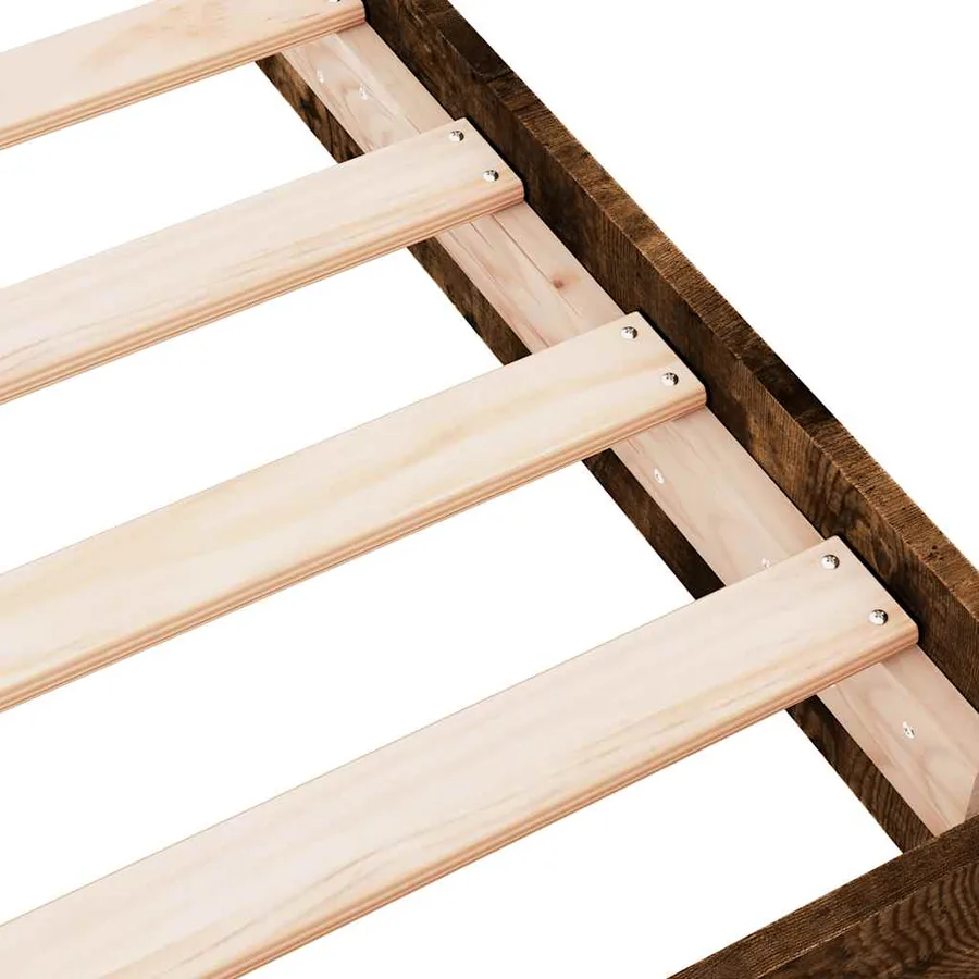Cadre de lit sans matelas chêne fumé 180x200 cm - 7