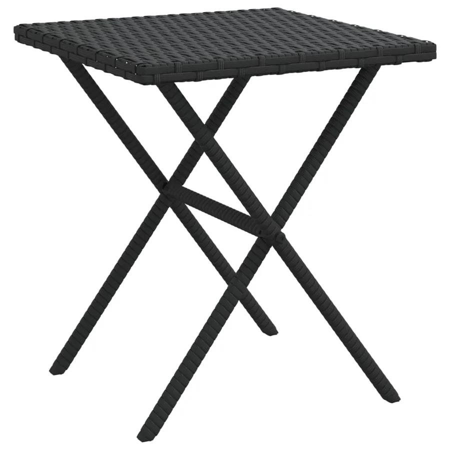 Chaises longues lot de 2 avec table noir résine tressée - 8