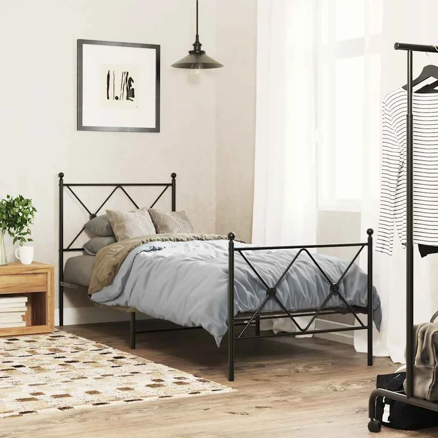 Tête de lit de remplacement métal noir 80 cm - 3