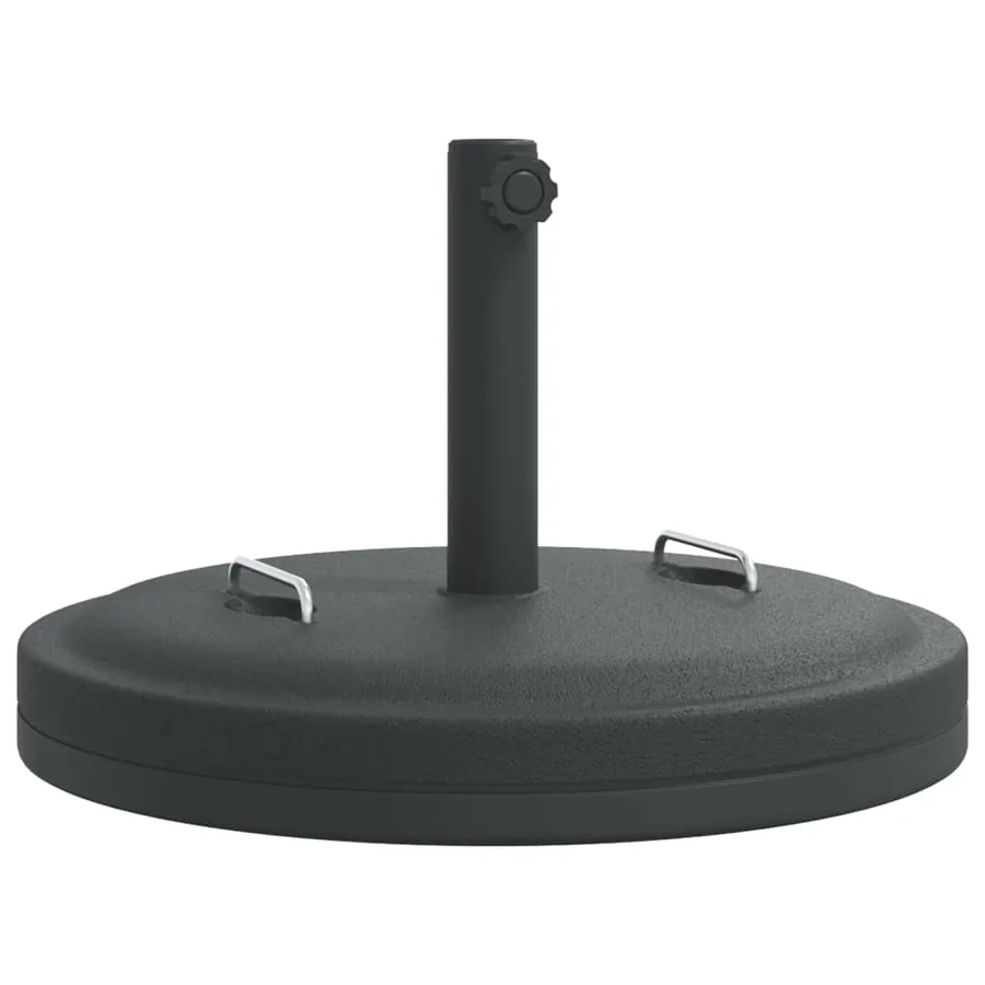 Base de parasol avec poignées pour mâts Ø38 / 48 mm 25 kg rond - 2