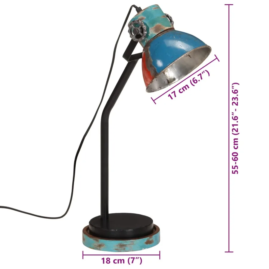 Lampe de bureau 25 W multicolore 18x18x60 cm E27 - 11