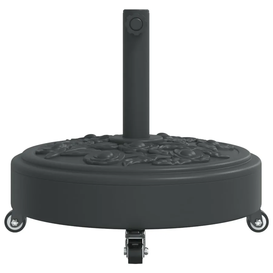 Base de parasol avec roues pour mâts Ø38 / 48 mm 27 kg rond - 4