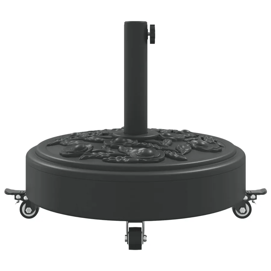 Base de parasol avec roues pour mâts Ø38 / 48 mm 27 kg rond - 5