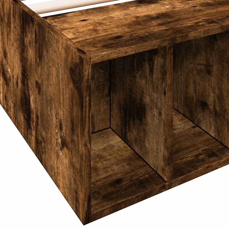 Cadre de lit sans matelas chêne fumé 90x190 cm - 7