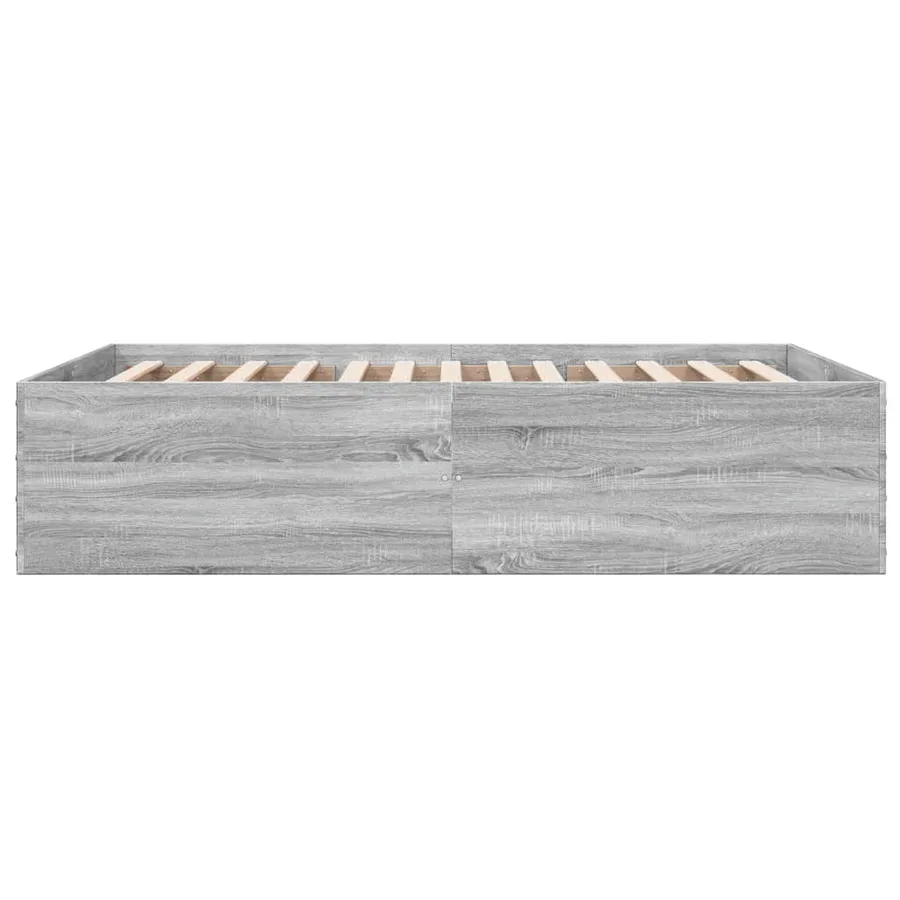 Cadre de lit sans matelas sonoma gris 140x190 cm - 5