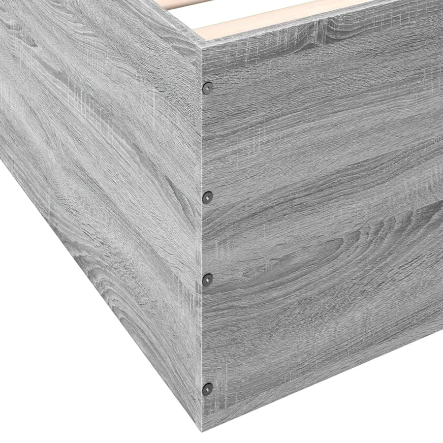 Cadre de lit sans matelas sonoma gris 140x190 cm - 8