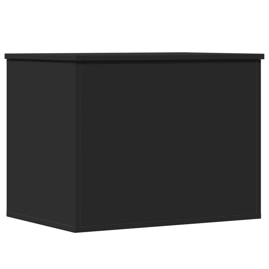 Boîte de rangement noir 60x42x46 cm bois d'ingénierie - 2