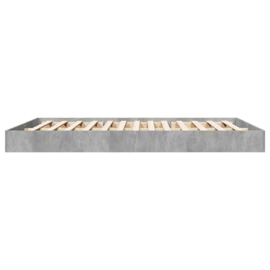 Cadre de lit sans matelas gris béton 160x200 cm - 5
