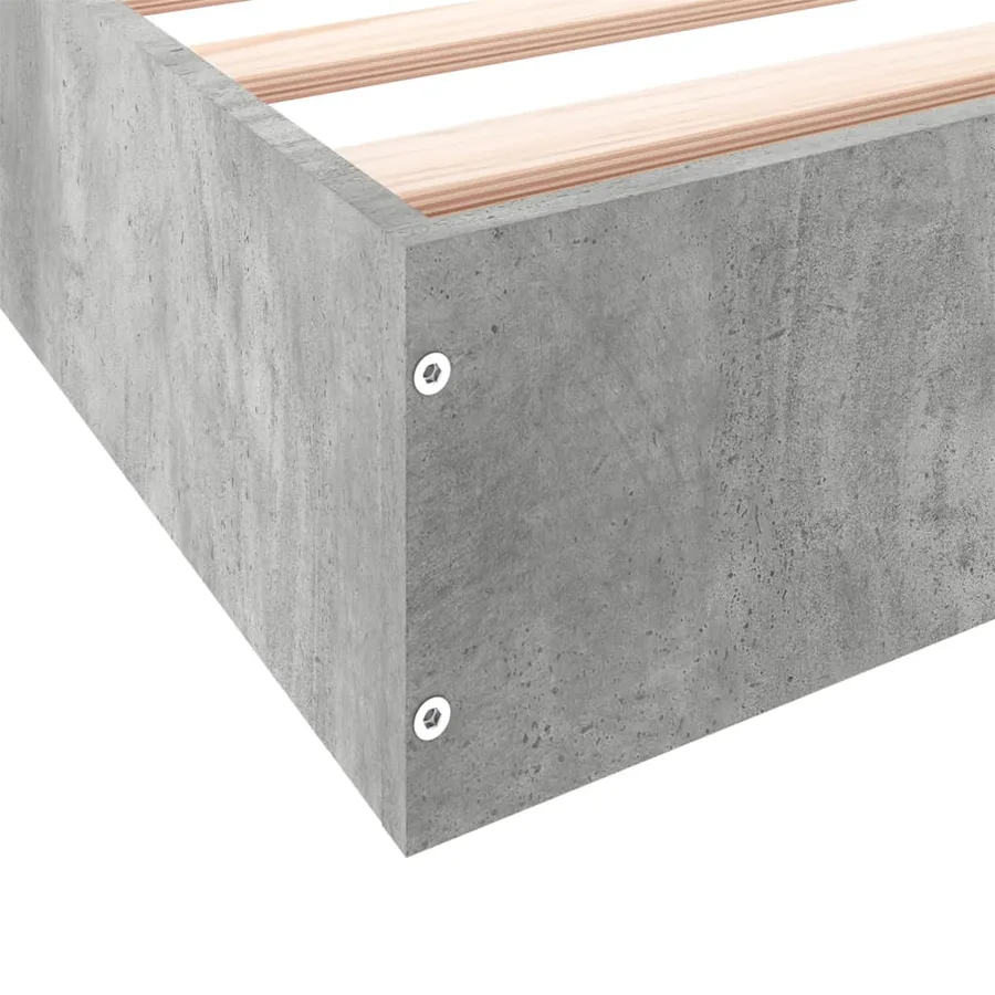 Cadre de lit sans matelas gris béton 160x200 cm - 8