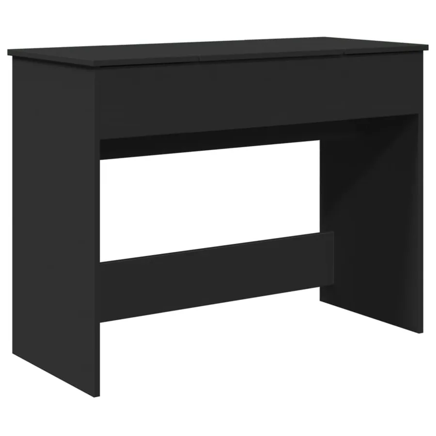 Coiffeuse avec miroir noir 100x45x76 cm - 2