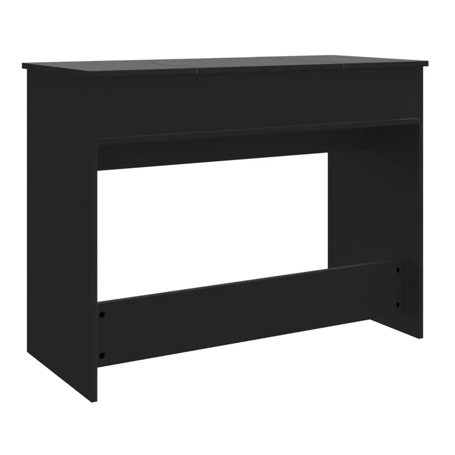 Coiffeuse avec miroir noir 100x45x76 cm - 7