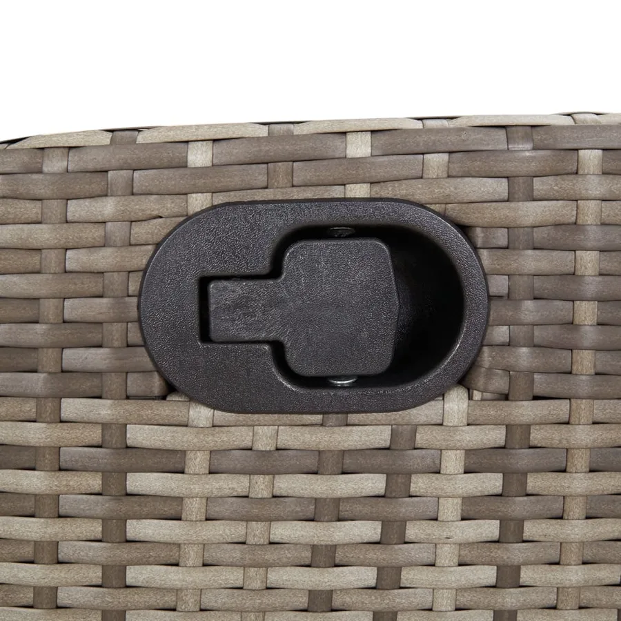 Ensemble à manger de jardin et coussins 7 pcs gris rotin - 5