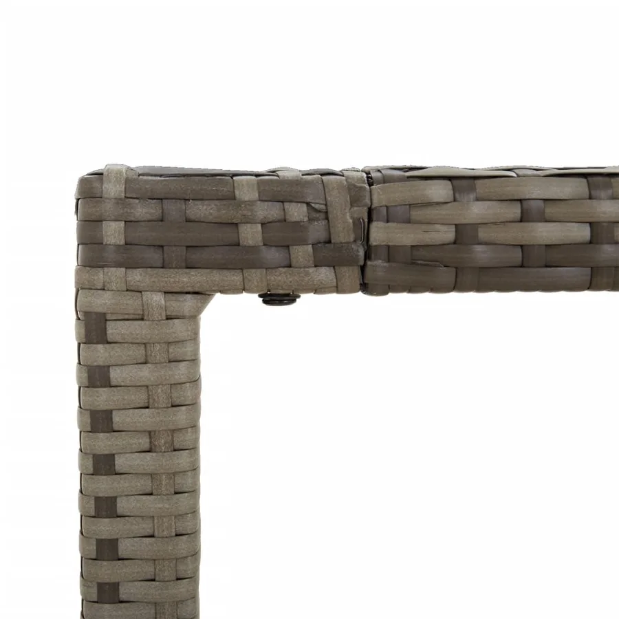 Ensemble à manger de jardin et coussins 7 pcs gris rotin - 8