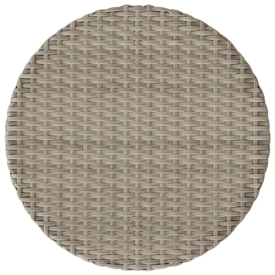 Ensemble de bistro 3 pcs et coussins gris clair résine tressée - 10
