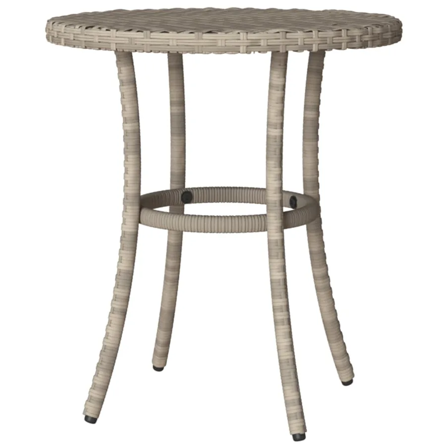Ensemble de bistro 3 pcs et coussins gris clair résine tressée - 9