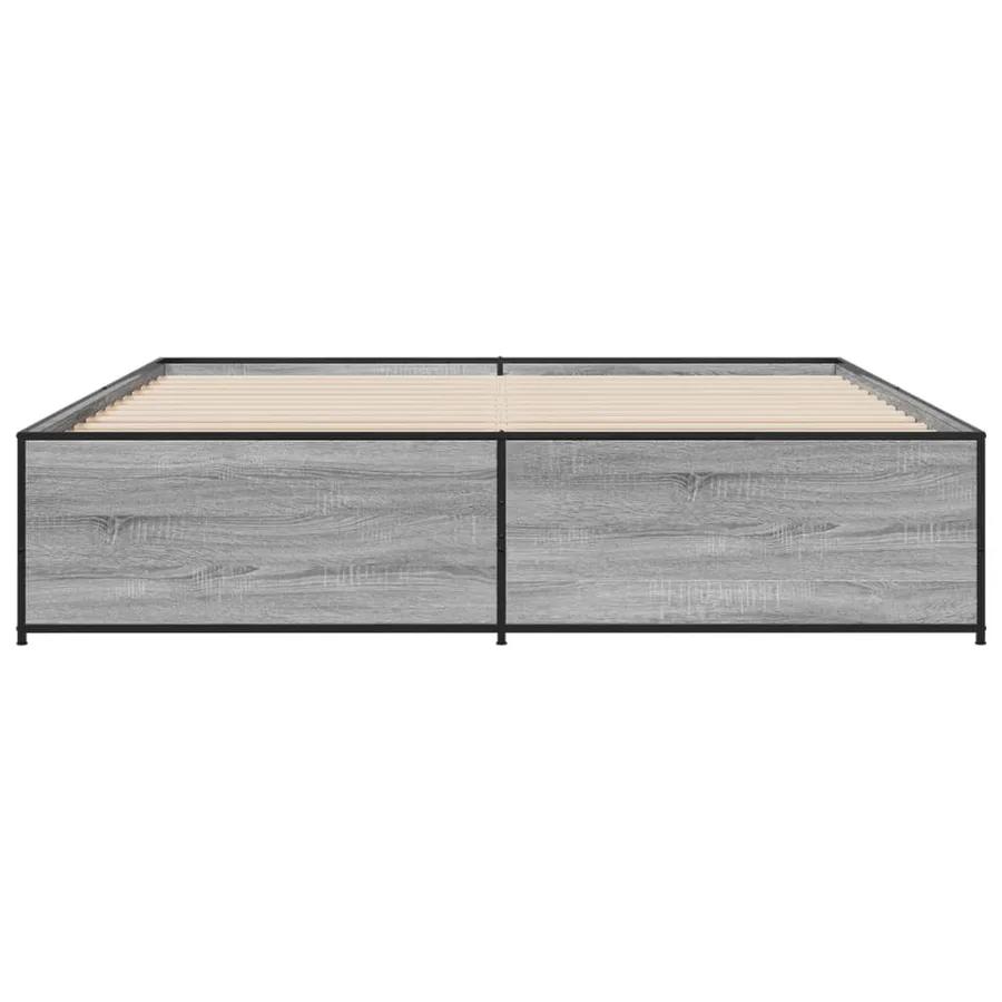 Cadre de lit sans matelas sonoma gris 180x200 cm - 4