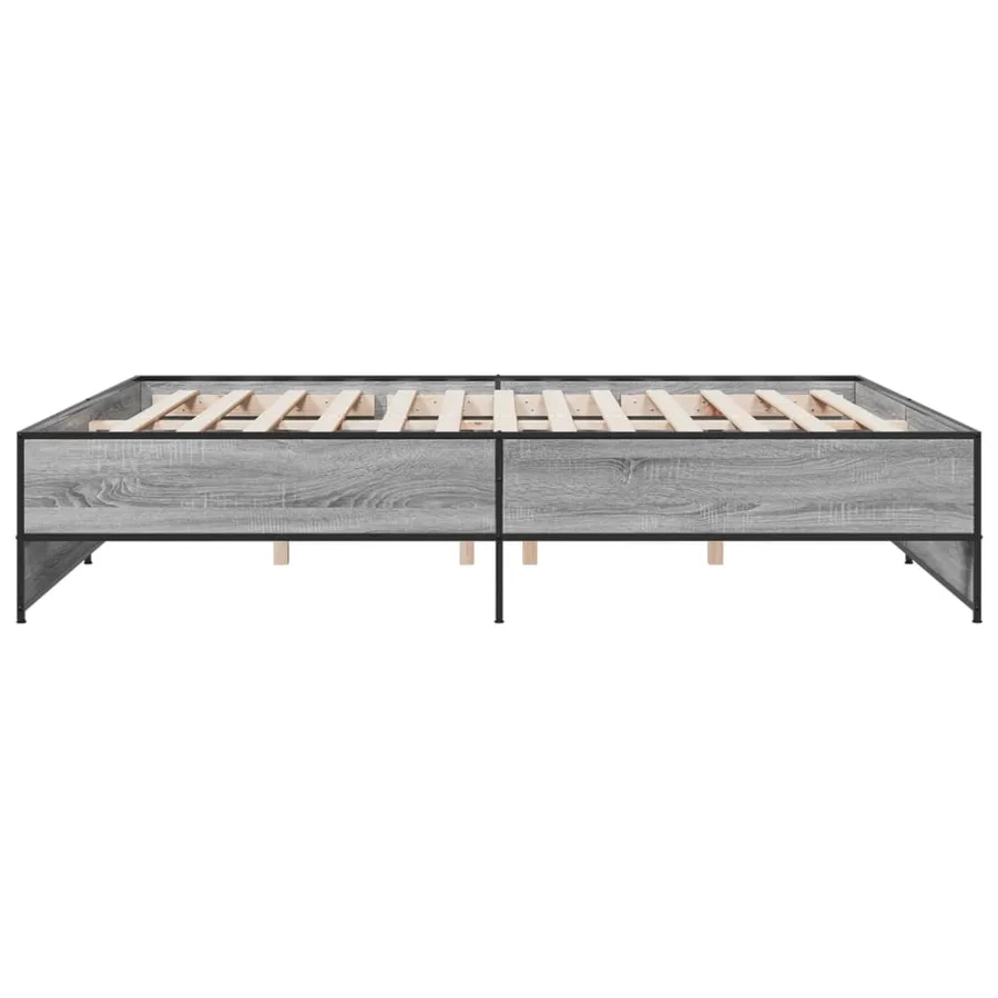 Cadre de lit sans matelas sonoma gris 180x200 cm - 5