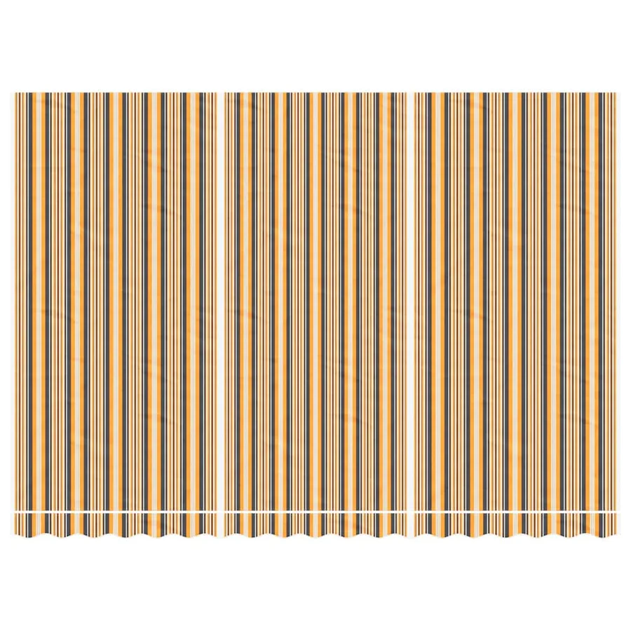 Tissu de remplacement pour auvent orange et noir 4,5x3 m polyester - 3
