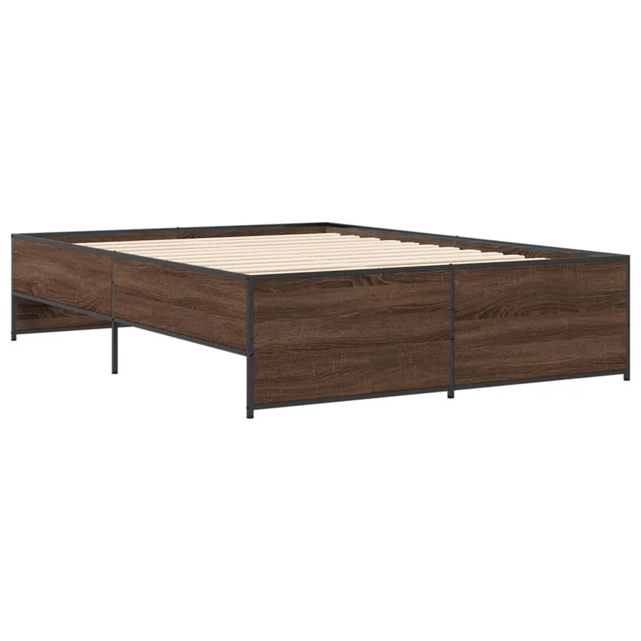 Cadre de lit sans matelas chêne marron 120x190 cm - 3