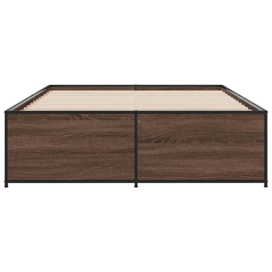 Cadre de lit sans matelas chêne marron 120x190 cm - 4