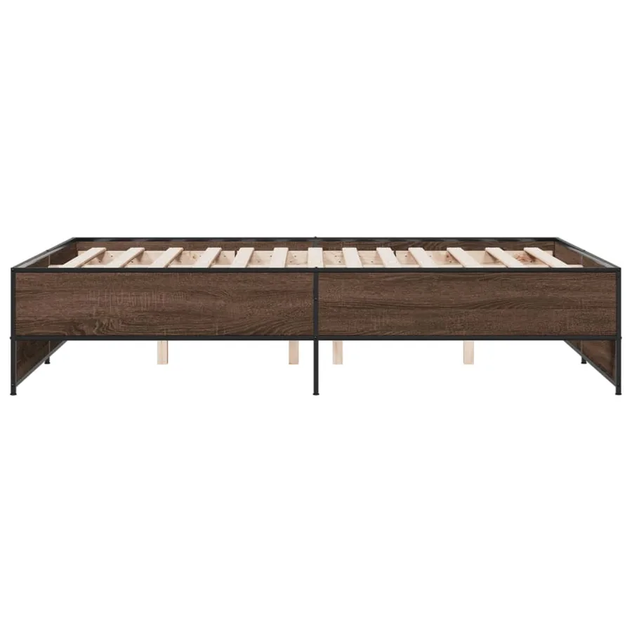 Cadre de lit sans matelas chêne marron 120x190 cm - 5