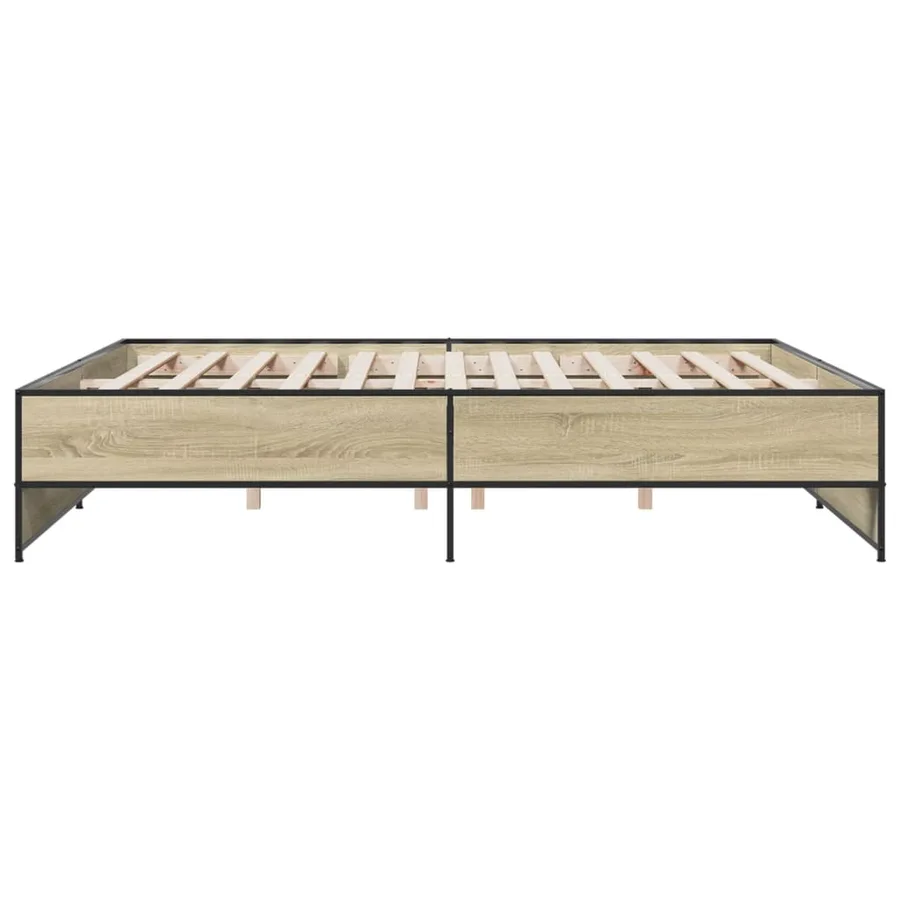 Cadre de lit sans matelas chêne sonoma 200x200 cm - 5