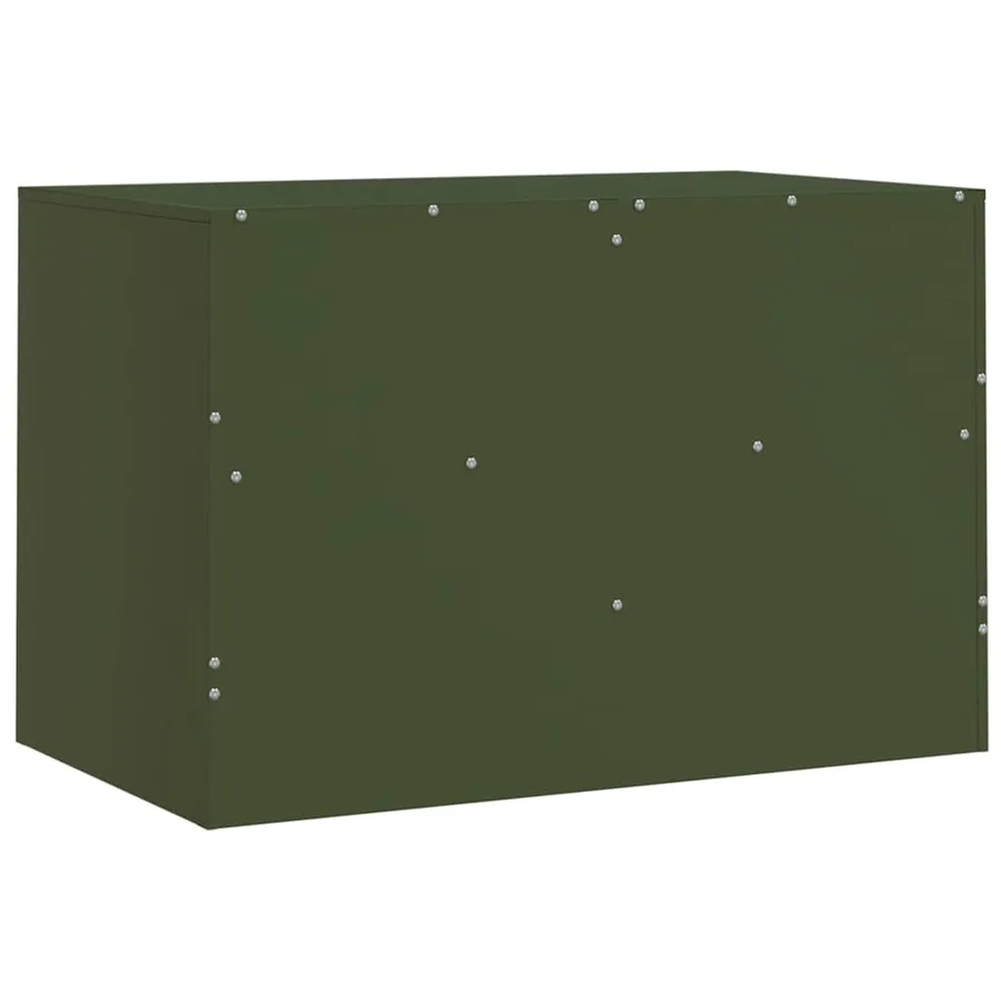 Meubles TV 2 pcs vert olive 67x39x44 cm acier - 9
