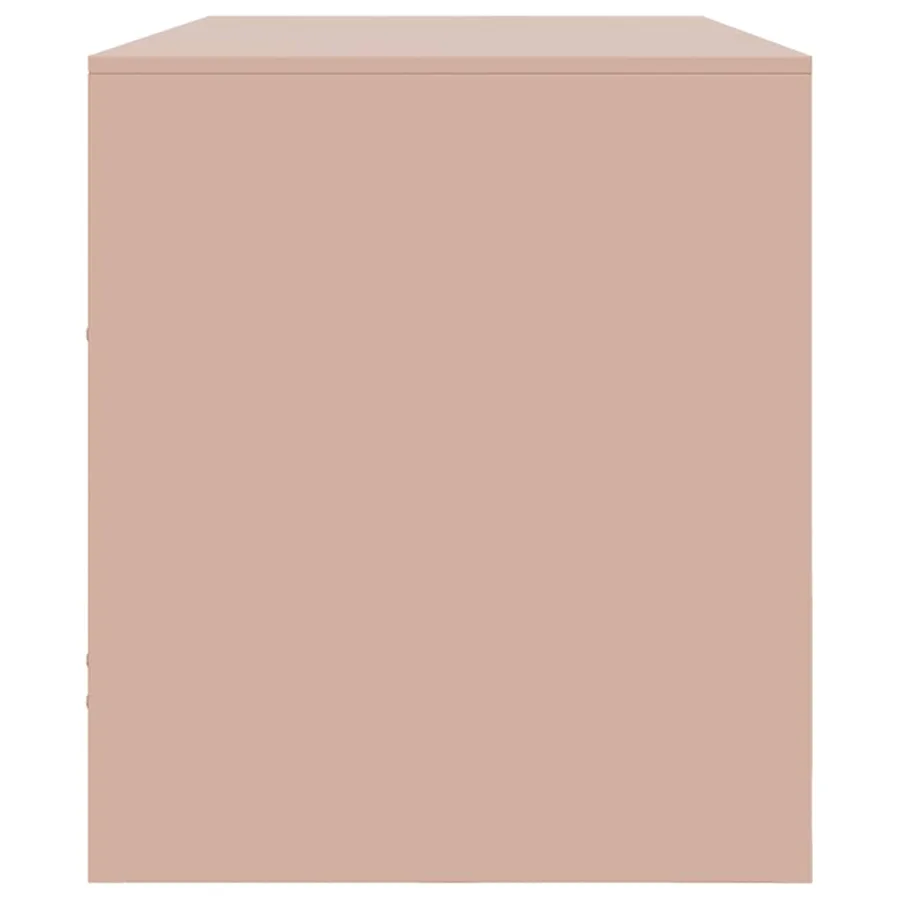 Meuble TV rose 99x39x44 cm acier - 8