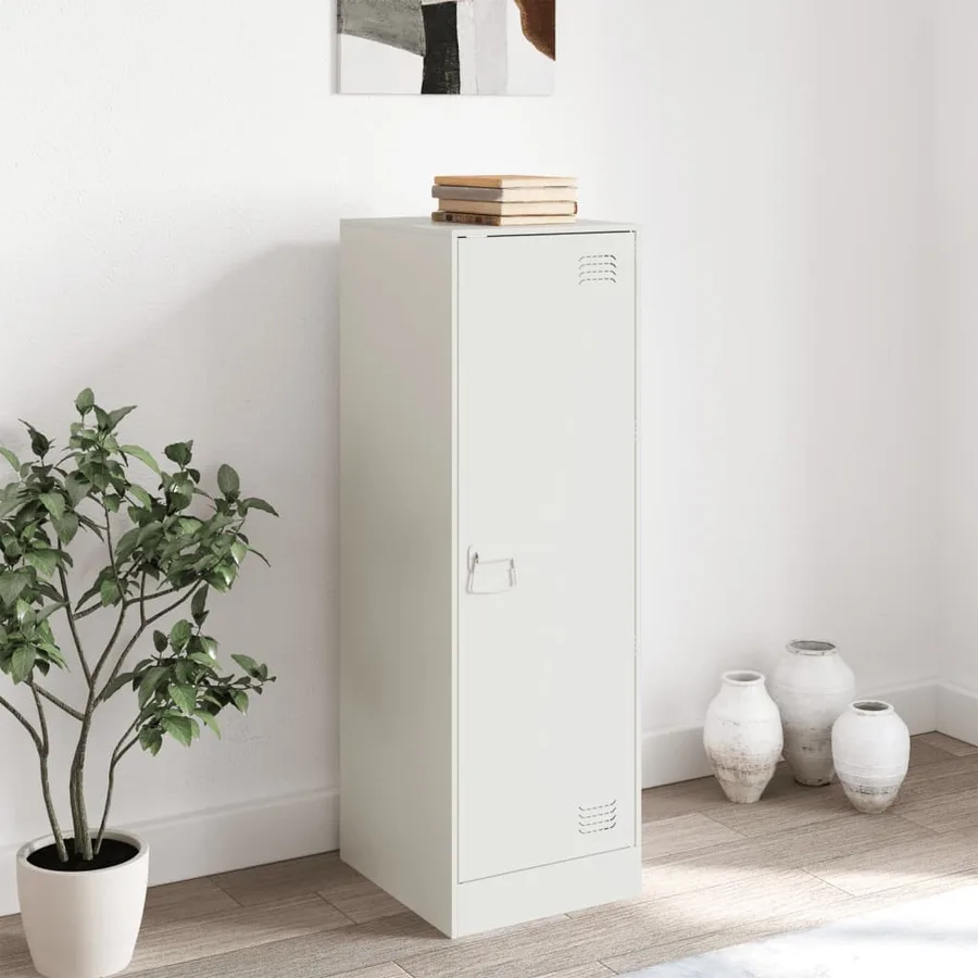 Buffet blanc 34,5x39x107 cm acier - 3