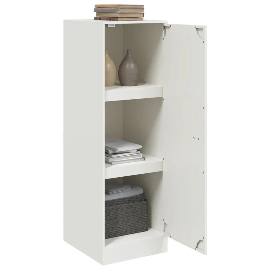 Buffet blanc 34,5x39x107 cm acier - 5