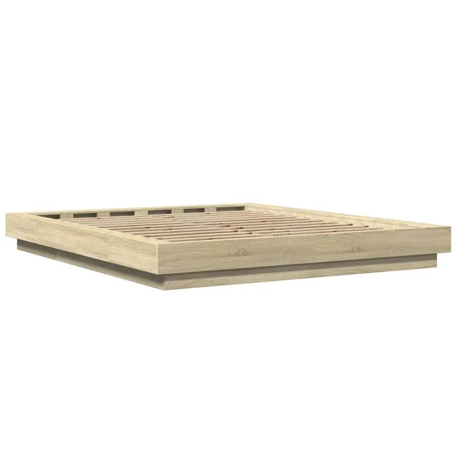 Cadre de lit sans matelas chêne sonoma 150x200 cm - 6
