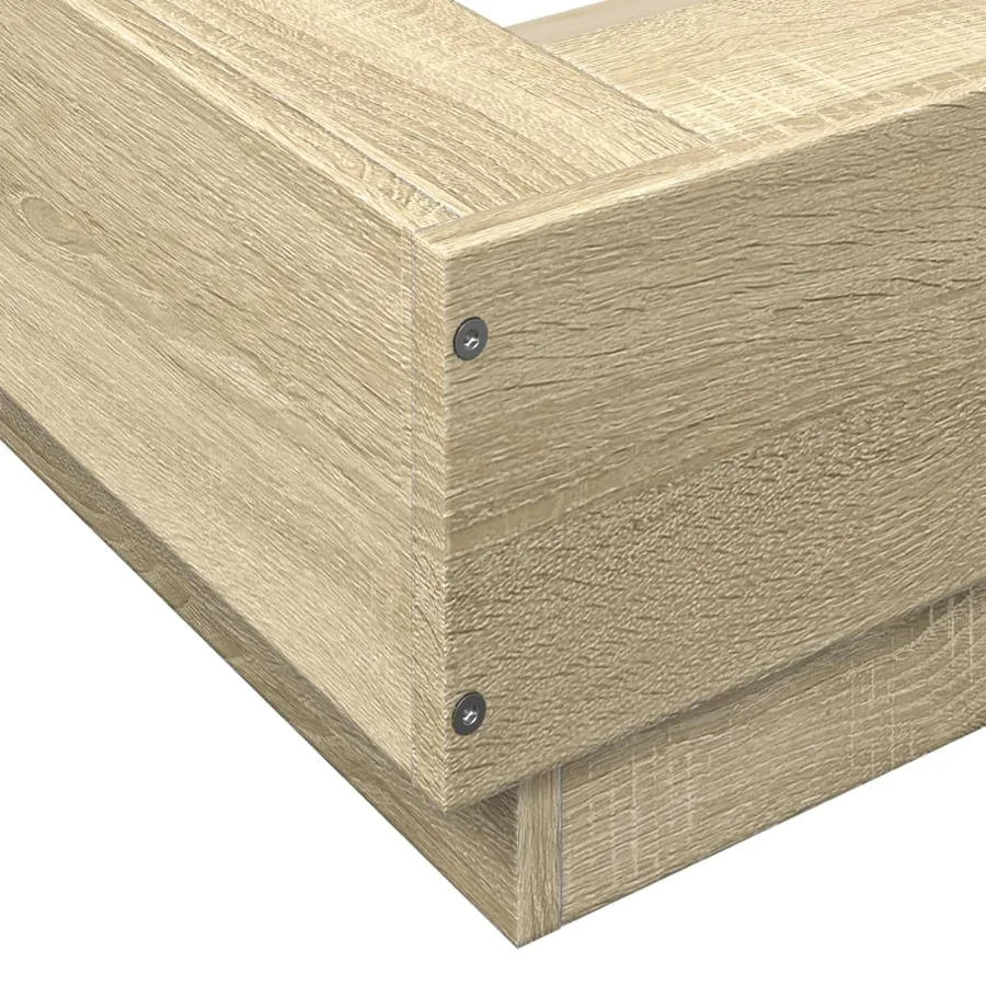 Cadre de lit sans matelas chêne sonoma 150x200 cm - 7