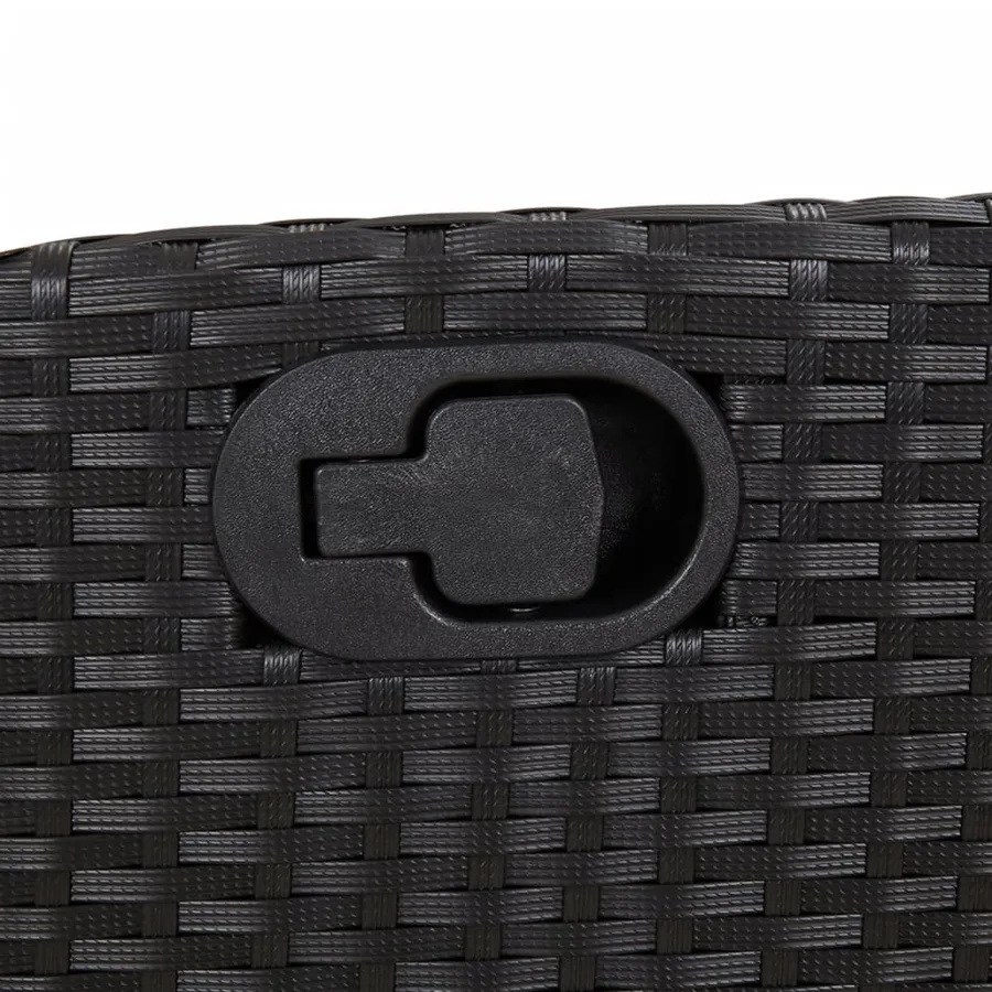 Ensemble à manger de jardin avec coussins 3 pcs Noir - 6