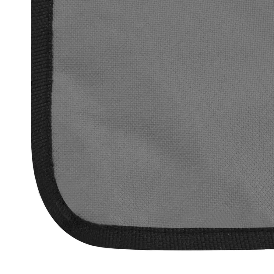 Tapis de plage pliables 2 pcs Acier et tissu Gris - 11