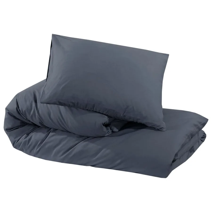 Ensemble de housse de couette Anthracite 140x200 cm Microfibre - 6