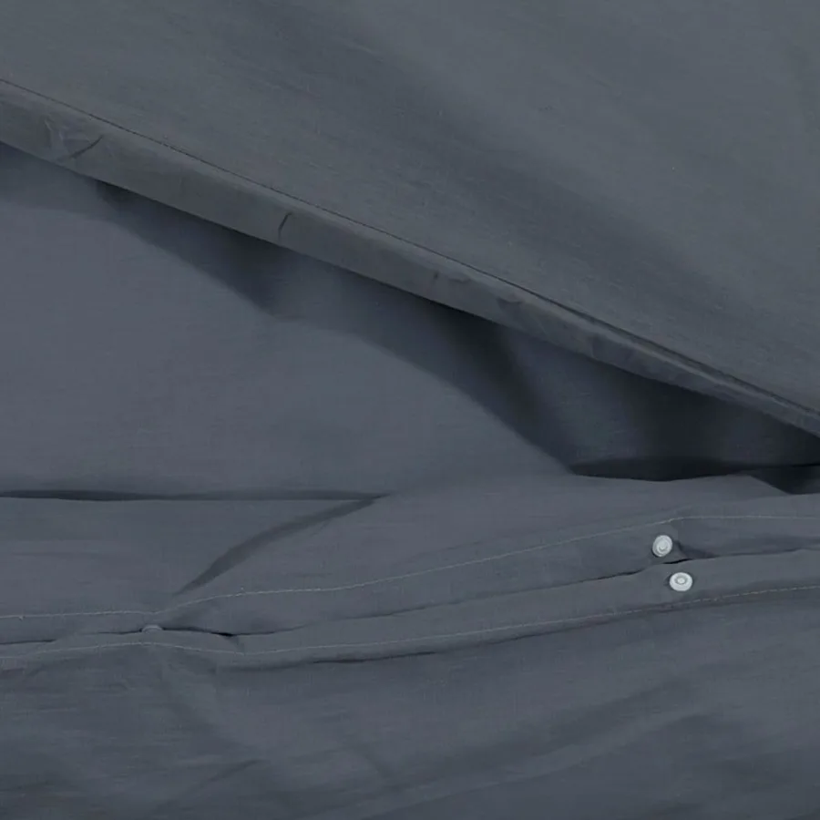 Ensemble de housse de couette Anthracite 140x200 cm Microfibre - 8