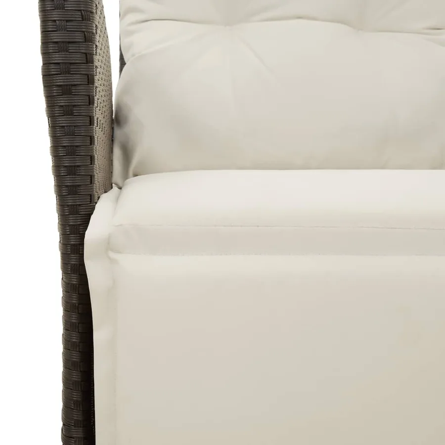 Ensemble à manger de jardin avec coussins 3 pcs Noir - 7