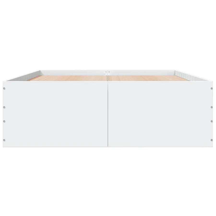 Cadre de lit sans matelas blanc 140x200 cm - 4