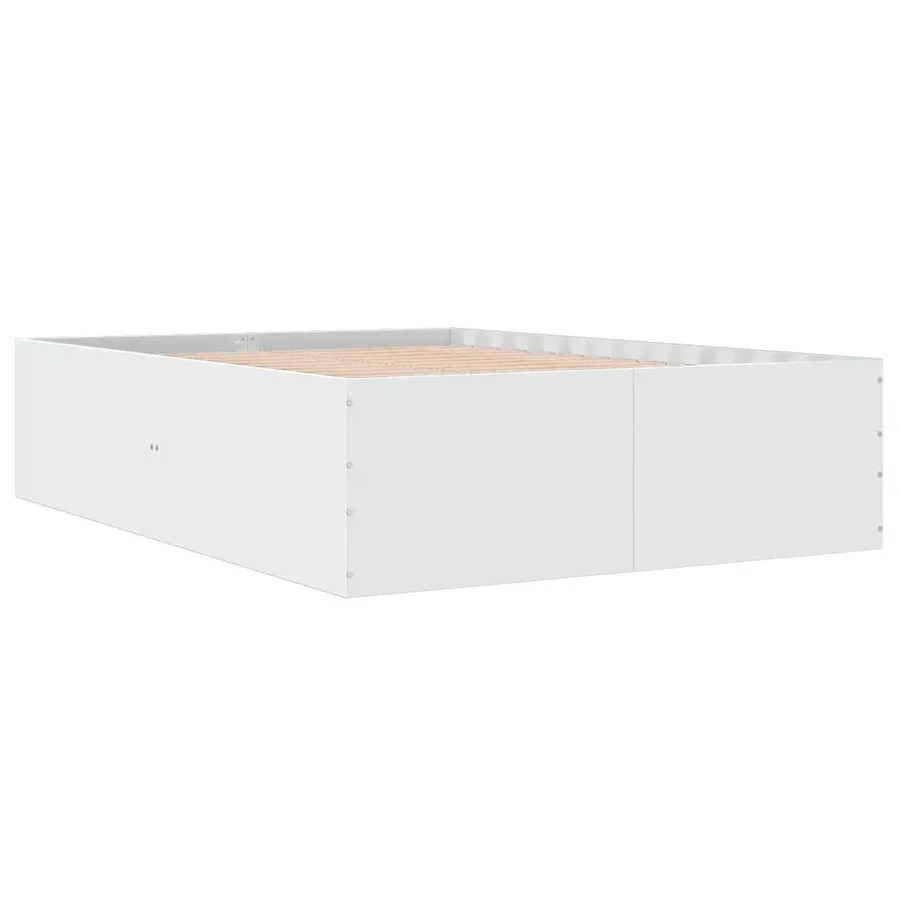 Cadre de lit sans matelas blanc 140x200 cm - 6