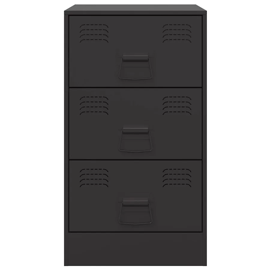 Tables de chevet 2 pcs noir 34,5x39x62 cm acier - 5