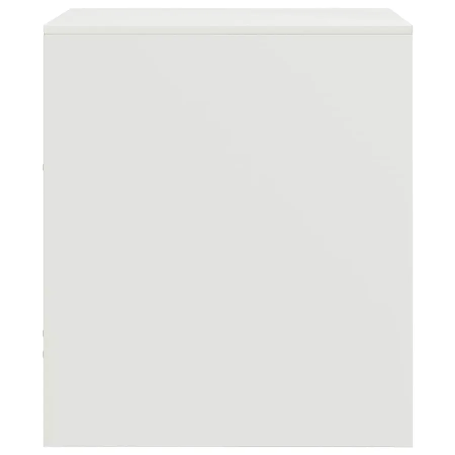 Tables de chevet 2 pcs blanc 34,5x39x44 cm acier - 8